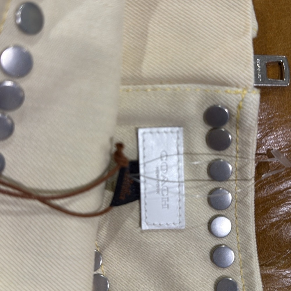COACH mini skirt rare cream with embellishments NWT - Picture 3 of 7